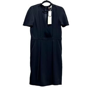 Stella McCartney Black Short-Sleeve Sheath Dress